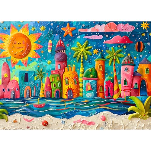 Puzzles 1000 Teile für Erwachsene, Puzzle für Erwachsene, 1000-teiliges Puzzle, herausforderndes Spiel für das ganze für Frauen, Geschenke für Männer, Thema: Bikini, Strand Puzzles 1000 Teile für Erwachsene, Puzzle für Erwachsene, 1000-teiliges Puzzle, herausforderndes Spiel für das ganze für Frauen, Geschenke für Männer, Thema: Bikini, Strand von MOJIGE
