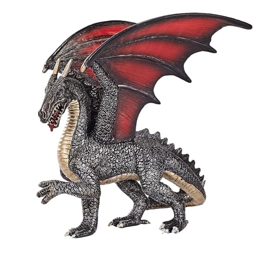 MOJO - Steel Dragon | Handbemalte Spielfigur | Fantasy-Kollektion | Lebensecht & hochdetailliert | Entworfen in UK von MOJO