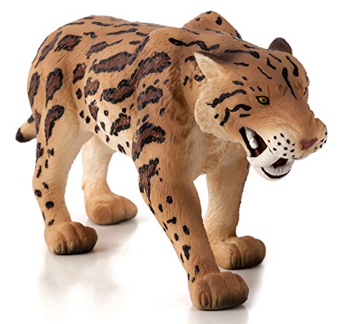 MOJO 5031923870482EAN Tigre à dents de Sabre MGM 387048 Tierfigur, Smilodon XL, mit Schwertzahn, 12 x 6,5 cm, beige von MOJO