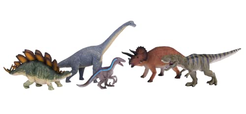 MOJO - 5er-Set Dinosaurier Prähistorische Lebens-Spielset | Handbemalte Spielfigur | Prähistorische Lebens-Kollektion | Lebensecht & hochdetailliert | Entworfen in UK von MOJO