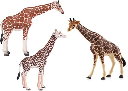 MOJO Set mit 3 Dschungel-Tieren, Größe XL (Lieferumfang: 1 Giraffe, 1 gebeugte Giraffe und 1 männliche Giraffe) von MOJO