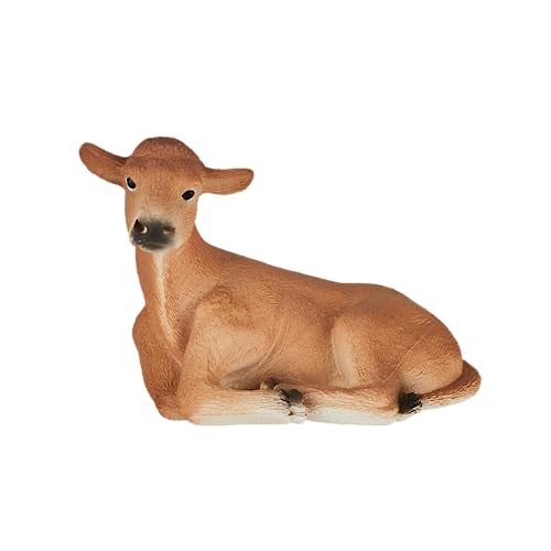 MOJO Tierfigur aus Jersey, Wadenform, liegend, realistisch, Bauernhof, handbemalt von MOJO