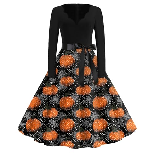 MOKBAY Halloween Damen Kostüm Halloweenkostüme Kleidung Horror Fledermaus Kostüme Cosplay Y2k Costume Übergröße Scary Clown Partykleid Medieval Kleid Hexe Kleider Halloween Outfit 4XL von MOKBAY