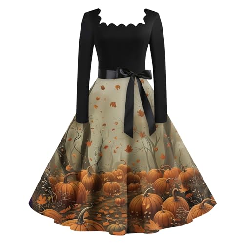 MOKBAY Halloween Frauen Kostüm Cosplay Vampire Halloweenkostüme Vampir Mittelalter Gruselige Y2k Kleidung Partykleid Maid Kostüme Große Größen Kleider Blutig Costume Kleid Halloween Kleid Schwarz XL von MOKBAY