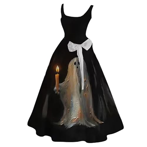 MOKBAY Halloween Kleider Damen Cosplay Halloweenkostüm Y2k Partykleid Kleider Gruselige Gruselig Vampir Costume Vintage Medieval Teufel Vampire Kleidung Kostüm Kleid Halloween Kostüm Vampir Damen 3XL von MOKBAY