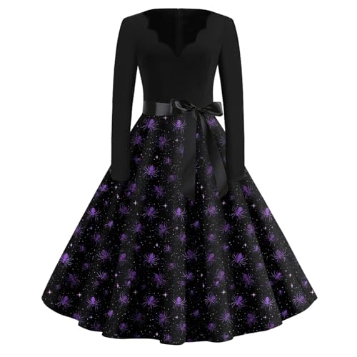 MOKBAY Halloween Kostüm Damen Gruselig Scary Costume Halloweenkostüme Fledermaus Kleid Y2k Medieval Kleider Cosplay Kleidung Plus Size Kostüme Maid Gruselig Hexe Partykleid Halloween Costume M von MOKBAY