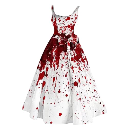 MOKBAY Halloween Outfits Cosplay Halloweenkostüme Kleider Scary Nonne Kleid Medieval Teufel Kleidung Kostüme Lustig Engel Horror Partykleid Costume Übergröße Halloween Kostüm Damen Hexe 3XL von MOKBAY