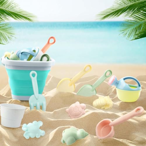 MOKIDO 11 Stück Sandspielzeug Strandspielzeug Kinder, Sandkasten Spielzeug mit Faltbarer Eimer, Sandspielzeug Set, Schaufel, Sandförmchen, Gartenspielzeug ab 1 2 3 4 5 Jahre Mädchen Junge Geschenke MOKIDO 11 Stück Sandspielzeug Strandspielzeug Kinder, Sandkasten Spielzeug mit Faltbarer Eimer, Sandspielzeug Set, Schaufel, Sandförmchen, Gartenspielzeug ab 1 2 3 4 5 Jahre Mädchen Junge Geschenke von MOKIDO