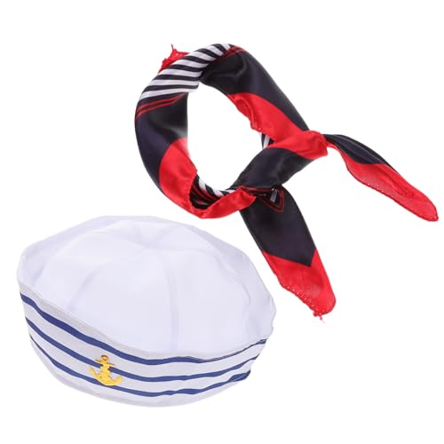 MOKKHNB 1 Satz Set Matrosenmütze mit Schal Verstellbare Streifen Mütze für Partys Yacht Accessoires und Kostüme für Freizeit und Reisen MOKKHNB 1 Satz Set Matrosenmütze mit Schal Verstellbare Streifen Mütze für Partys Yacht Accessoires und Kostüme für Freizeit und Reisen von MOKKHNB
