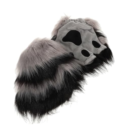 MOKKHNB 1Paar Katzenpfoten Fingerlose Fäustlinge für Cosplay Partys Süße Pelzige Katzenkrallen Weiche Kostüm für Frauen MOKKHNB 1Paar Katzenpfoten Fingerlose Fäustlinge für Cosplay Partys Süße Pelzige Katzenkrallen Weiche Kostüm für Frauen von MOKKHNB