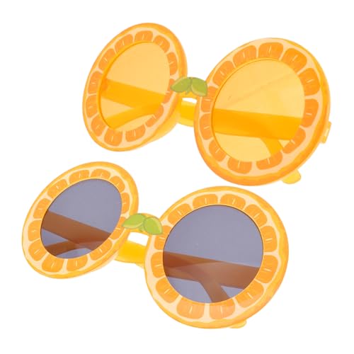 MOKKHNB 2 Stück Lustige Frucht Sonnenbrillen Zitrone Orange mit Rundrahmen für Hawaiianische Strandparty Dekoration und Luau Party Zubehör MOKKHNB 2 Stück Lustige Frucht Sonnenbrillen Zitrone Orange mit Rundrahmen für Hawaiianische Strandparty Dekoration und Luau Party Zubehör von MOKKHNB