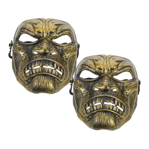 MOKKHNB 2 Stück Römische Maske Vintage Dämonenmaske für Viking Cosplay Karneval Halloween Maskenbälle Vollständige Gesichtsbedeckung Beeindruckendes Design MOKKHNB 2 Stück Römische Maske Vintage Dämonenmaske für Viking Cosplay Karneval Halloween Maskenbälle Vollständige Gesichtsbedeckung Beeindruckendes Design von MOKKHNB