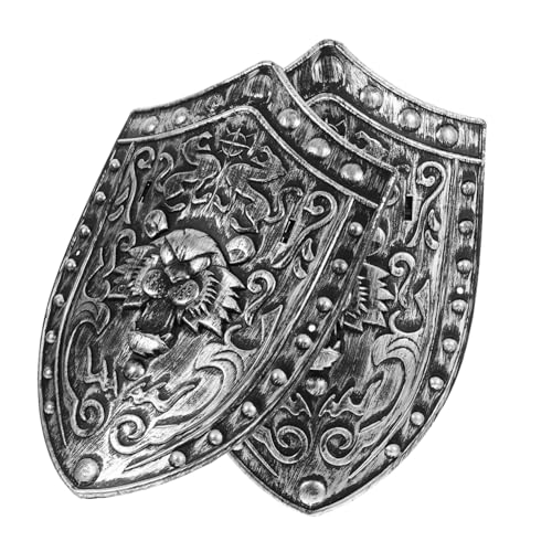 MOKKHNB 2 Stück Schild Mittelalter Ritter Kostüm Zubehör Löwenwächter Form Realistisches Cosplay für Halloween und Mottopartys für Jungen MOKKHNB 2 Stück Schild Mittelalter Ritter Kostüm Zubehör Löwenwächter Form Realistisches Cosplay für Halloween und Mottopartys für Jungen von MOKKHNB