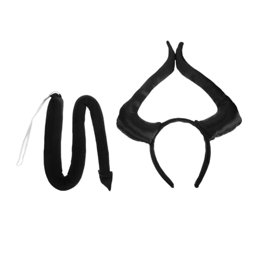 MOKKHNB 2 Stück Teufel Kostüm Set Teilig Haarreif mit Hörnern und für Halloween Cosplay und für Erwachsene für Partys und Feiern MOKKHNB 2 Stück Teufel Kostüm Set Teilig Haarreif mit Hörnern und für Halloween Cosplay und für Erwachsene für Partys und Feiern von MOKKHNB