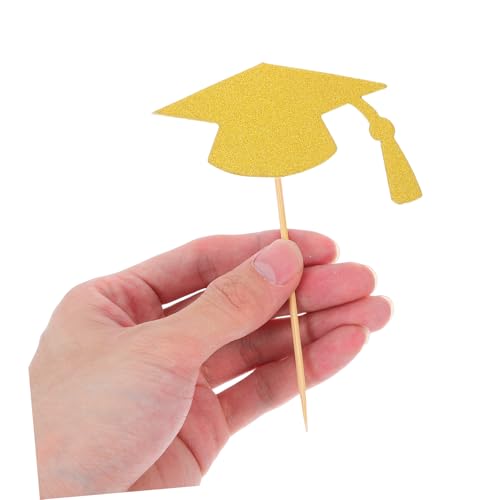 MOKKHNB 24 Stück Teiliges Goldene Abschlussmützen Cake Topper Vielseitige Tortendekoration für Schulabschlussfeiern Einfache Handhabung Party Accessoires für Unvergessliche Fotos MOKKHNB 24 Stück Teiliges Goldene Abschlussmützen Cake Topper Vielseitige Tortendekoration für Schulabschlussfeiern Einfache Handhabung Party Accessoires für Unvergessliche Fotos von MOKKHNB
