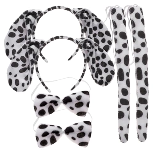 MOKKHNB 2Sätze Tierohren für Teiliges Tierkostüm mit Fliege und für Cosplay Fasching und Karneval für Bühnenaufführungen und Partys Design von MOKKHNB