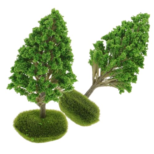 MOKKHNB 2Stücke Miniatur Straßenbäume Realistische Landschaftsbäume für DIY Mikro Landschaften für Sandtisch und Architekturmodelle für Bastelfans von MOKKHNB