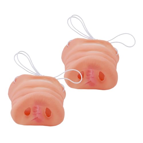 MOKKHNB 2Stücke Realistische Schweinenasen Kostümzubehör für Halloween Karneval Lustige Tiermasken für Erwachsene Requisiten für Up Partys von MOKKHNB