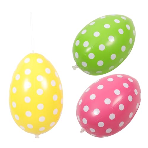 MOKKHNB 3 Stück Aufblasbare Ostereier Luftballons für Ostern Party Dekoration für Garten Rasen und Feierlichkeiten für Feste von MOKKHNB