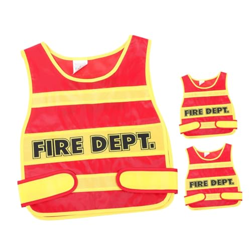 MOKKHNB 3 Stück Teiliges Feuerwehrmann Kostüm Atmungsaktive Weiche Feuerwehrweste Realistisches Feuerwehr Design Sicherer Bequemer Spielanzug für Rollenspiele und Kreatives Entdecken MOKKHNB 3 Stück Teiliges Feuerwehrmann Kostüm Atmungsaktive Weiche Feuerwehrweste Realistisches Feuerwehr Design Sicherer Bequemer Spielanzug für Rollenspiele und Kreatives Entdecken von MOKKHNB