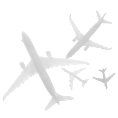 MOKKHNB 4 Stück Flugzeug Teiliges Kunststoff für Stadtplanung Modell Sammlungen Mikrolandschaften Detaillierte Sammlerstücke für Enthusiasten von MOKKHNB
