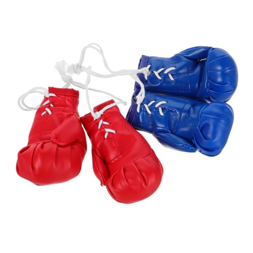 MOKKHNB 4 Stück Mini Boxhandschuhe für Autospiegel Realistische Pendants für Boxfans Weihnachtsornament für Miniaturhäuser von MOKKHNB