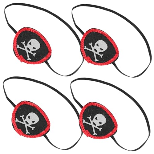 MOKKHNB 4 Stück Piraten-Augenbinde Augenabdeckungspflaster lustige Augenklappe Piraten-Augenklappe Piraten-Augenschutz Augenklappe Halloween-Piraten-Patch Auge Kostüm Vlies Schwarz MOKKHNB 4 Stück Piraten-Augenbinde Augenabdeckungspflaster lustige Augenklappe Piraten-Augenklappe Piraten-Augenschutz Augenklappe Halloween-Piraten-Patch Auge Kostüm Vlies Schwarz von MOKKHNB