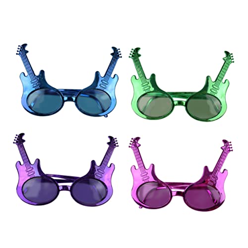 MOKKHNB 4Stücke Lustige Brillen mit Gitarren Muster Verrückte Sonnenbrille für Halloween Weihnachten Partys Unisex Design für Kreative Feiern Zufällig MOKKHNB 4Stücke Lustige Brillen mit Gitarren Muster Verrückte Sonnenbrille für Halloween Weihnachten Partys Unisex Design für Kreative Feiern Zufällig von MOKKHNB