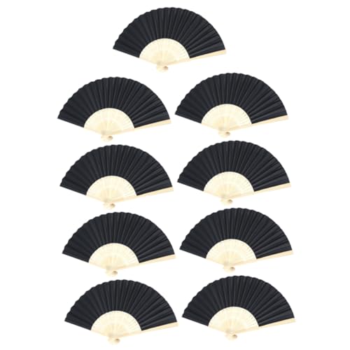 MOKKHNB 9 Stück Teiliges DIY Faltfächer aus Holz und Papier Klassische Schwarze Faltbare Papierfächer zum Selbstbemalen Kreatives Farben Formenerkennung MOKKHNB 9 Stück Teiliges DIY Faltfächer aus Holz und Papier Klassische Schwarze Faltbare Papierfächer zum Selbstbemalen Kreatives Farben Formenerkennung von MOKKHNB
