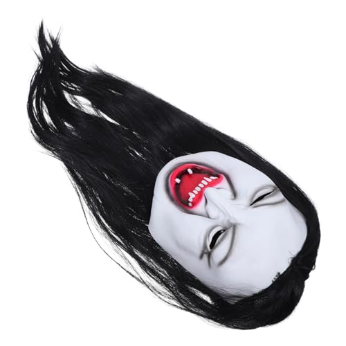 MOKKHNB Creepy Halloween Maske für Erwachsene Realistische Weibliche Horror Maske mit Langem Haar Verstellbar und für Party Karneval Bühnenauftritte und Cosplay MOKKHNB Creepy Halloween Maske für Erwachsene Realistische Weibliche Horror Maske mit Langem Haar Verstellbar und für Party Karneval Bühnenauftritte und Cosplay von MOKKHNB