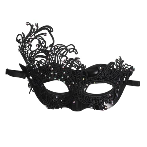 MOKKHNB Damen Halbgesichts-maske aus Spitze mit Elastischem Band Verstellbar Langlebiges Vielseitig für Halloween Maskenball Karneval und Kostümpartys Geeignet MOKKHNB Damen Halbgesichts-maske aus Spitze mit Elastischem Band Verstellbar Langlebiges Vielseitig für Halloween Maskenball Karneval und Kostümpartys Geeignet von MOKKHNB