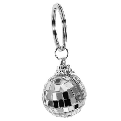 MOKKHNB Disco Ball Schlüsselanhänger Hängende Spiegelkugel Anhänger Disco Dekoration für Taschen Rucksäcke und Schlüssel Perfektes für Partys und Geburtstage Silber MOKKHNB Disco Ball Schlüsselanhänger Hängende Spiegelkugel Anhänger Disco Dekoration für Taschen Rucksäcke und Schlüssel Perfektes für Partys und Geburtstage Silber von MOKKHNB