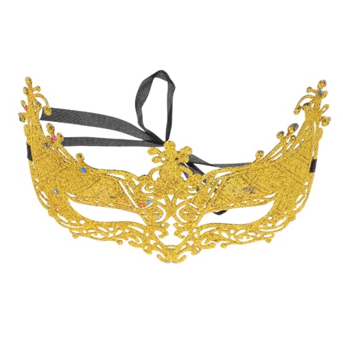 MOKKHNB Fox Maske für Damen Glitzernde Halbmaske Kunststoff für Maskenbälle Karneval und Halloween und Dekorative Fox Design Maske für Erwachsene Goldene Farbe MOKKHNB Fox Maske für Damen Glitzernde Halbmaske Kunststoff für Maskenbälle Karneval und Halloween und Dekorative Fox Design Maske für Erwachsene Goldene Farbe von MOKKHNB