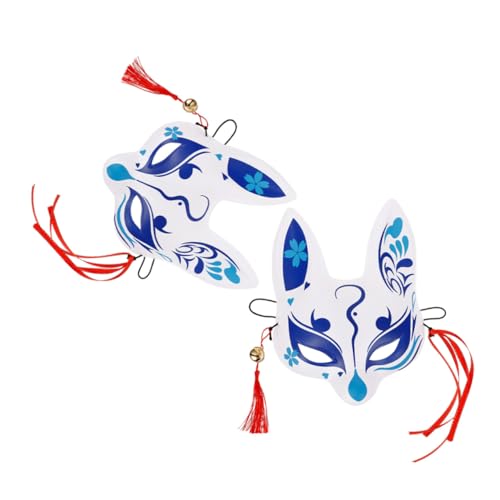 MOKKHNB Halbgesichts Fuchsmaske Japanischer Stil PVC Tiermaske für Damen Detaillierte Handwerkskunst Bequeme für Cosplay Festivals Maskerade und Halloween Party MOKKHNB Halbgesichts Fuchsmaske Japanischer Stil PVC Tiermaske für Damen Detaillierte Handwerkskunst Bequeme für Cosplay Festivals Maskerade und Halloween Party von MOKKHNB