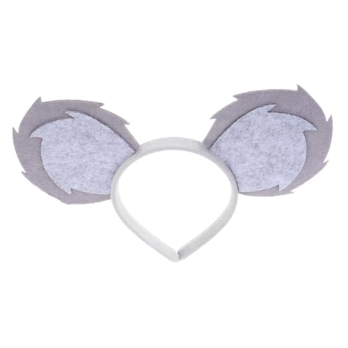 MOKKHNB Mausohr Stirnband für Kinder und Erwachsene Biegsame Tierohren Haarreif Halloween Cosplay Kostüm Cosplay Kopfbedeckung für Partys Rattenkostüm von MOKKHNB