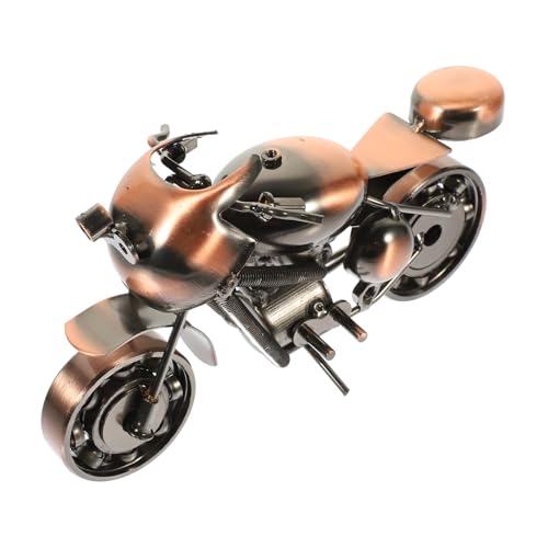 MOKKHNB Motorrad Modell Retro Simulationsmotorrad für Jungen und Mädchen Dekoratives für Büro Zuhause und Cafés Langlebige Motorradfigur Antikem Bronze von MOKKHNB