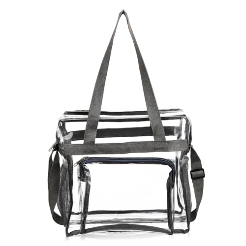 MOKKHNB Transparente PVC Tote Bag mit Verstellbarem Schulterriemen Organizer für Toilettenartikel Vielseitige Reisetasche Tragetasche für Konzerte und Veranstaltungen Transparent MOKKHNB Transparente PVC Tote Bag mit Verstellbarem Schulterriemen Organizer für Toilettenartikel Vielseitige Reisetasche Tragetasche für Konzerte und Veranstaltungen Transparent von MOKKHNB