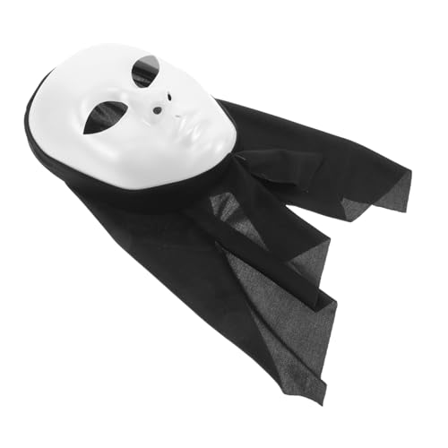 MOKKHNB Unisex Vollgesichtsmaske Weiß für Halloween Karneval und Tanzparty Verstellbare Maske für Street Dance Bühnenauftritte und Kostümierte Veranstaltungen MOKKHNB Unisex Vollgesichtsmaske Weiß für Halloween Karneval und Tanzparty Verstellbare Maske für Street Dance Bühnenauftritte und Kostümierte Veranstaltungen von MOKKHNB