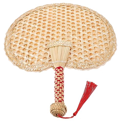 MOKKHNB Vintage Handfächer aus Handgewebter Sommerfächer für Outdoor Nutzung Design für Dekoration und Erfrischung von MOKKHNB