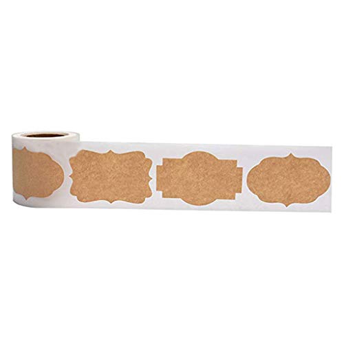 Klebeetiketten für Glasflaschen, 300 Stück, natürliches Kraftpapier Klebeetiketten für Glasflaschen, 300 Stück, natürliches Kraftpapier von MOLKASIA