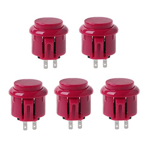 MOLKASIA 5 Stück/Set 24 mm Arcade-Spiel, runde Taste, eingebauter kleiner Arcade-Controller für Jamma Mame MOLKASIA 5 Stück/Set 24 mm Arcade-Spiel, runde Taste, eingebauter kleiner Arcade-Controller für Jamma Mame von MOLKASIA