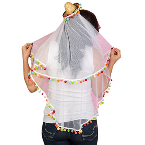 MOLKASIA Brautschleier Sombrero Hut Festival Kopfschmuck Party Strohhut für Erwachsene Traditionelle Kostüm Kopfbedeckung MOLKASIA Brautschleier Sombrero Hut Festival Kopfschmuck Party Strohhut für Erwachsene Traditionelle Kostüm Kopfbedeckung von MOLKASIA