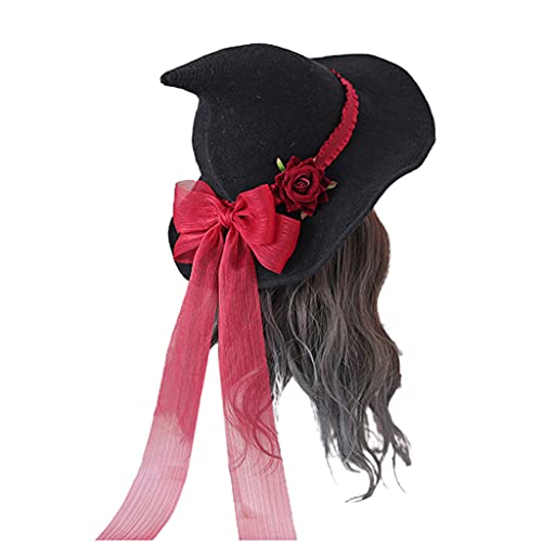 MOLKASIA Modische Halloween-Rose, große Schleife, Hexenhut, Cosplay, Halloween, Geschenke, Kleid, Party für Kopfschmuck, Wom MOLKASIA Modische Halloween-Rose, große Schleife, Hexenhut, Cosplay, Halloween, Geschenke, Kleid, Party für Kopfschmuck, Wom von MOLKASIA