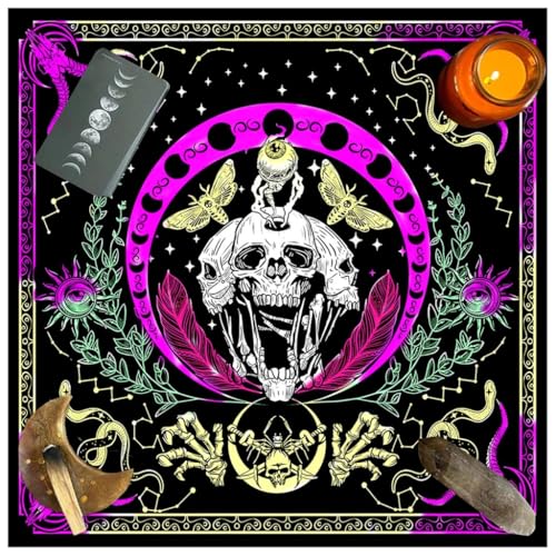 MOLKASIA Quadratisches Biber-Tarot-Tuch, Brettspiel-Pad, astrologische Orakel-Pad, Tischkarte, Matte, Wahrsagungen, Tischdecke MOLKASIA Quadratisches Biber-Tarot-Tuch, Brettspiel-Pad, astrologische Orakel-Pad, Tischkarte, Matte, Wahrsagungen, Tischdecke von MOLKASIA