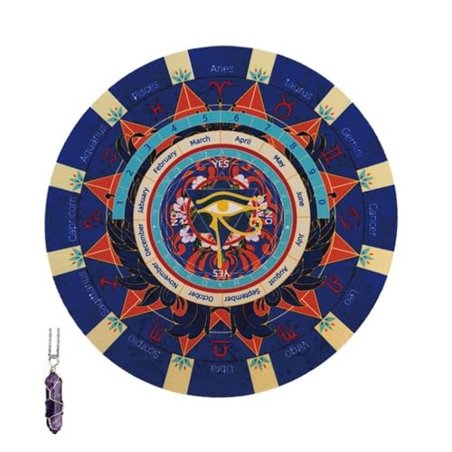 MOLKASIA Runde Wahrsagenmatte Board Wünschelrutenpendel für spirituelle Führung, Haltbarkeit Gummi Astrologien Wahrsagungswerkzeug MOLKASIA Runde Wahrsagenmatte Board Wünschelrutenpendel für spirituelle Führung, Haltbarkeit Gummi Astrologien Wahrsagungswerkzeug von MOLKASIA