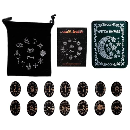 MOLKASIA Steine-Set, Massivholz mit Box, ideal für Reisen, Wahrsagungen, Hexerei, Holzschnitt, Orakel der Nordischen MOLKASIA Steine-Set, Massivholz mit Box, ideal für Reisen, Wahrsagungen, Hexerei, Holzschnitt, Orakel der Nordischen von MOLKASIA