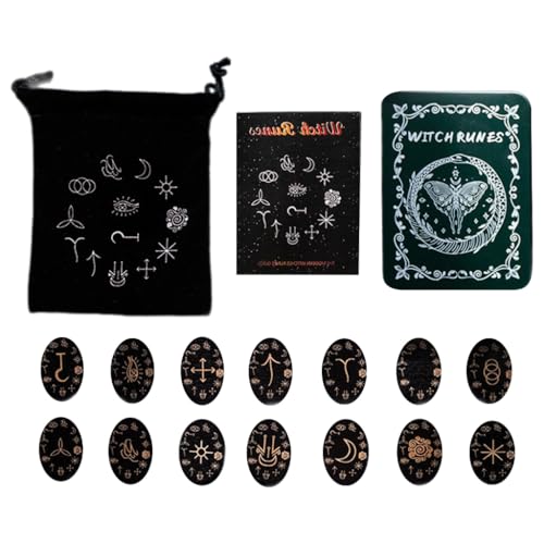 MOLKASIA Steine-Set, Massivholz mit Box, ideal für Reisen, Wahrsagungen, Hexerei, Holzschnitt, Orakel der Nordischen MOLKASIA Steine-Set, Massivholz mit Box, ideal für Reisen, Wahrsagungen, Hexerei, Holzschnitt, Orakel der Nordischen von MOLKASIA
