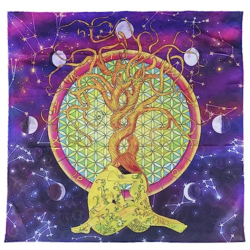 MOLKASIA Tischdecken für Brettspiel, 63,5 x 63,5 cm, Motiv: Zauberer, Tagesunterlage, Tarot-Tischdecke MOLKASIA Tischdecken für Brettspiel, 63,5 x 63,5 cm, Motiv: Zauberer, Tagesunterlage, Tarot-Tischdecke von MOLKASIA