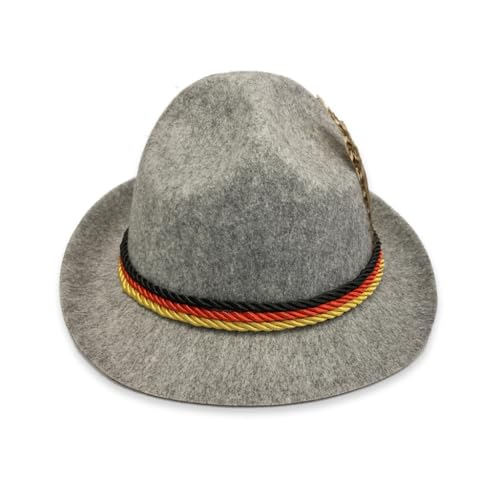 MOLKASIA Vintage-Oktoberfest-Hut, Western-Dekor-Hut, Filz, Oktoberfest-Hut mit Dekoren für Erwachsene MOLKASIA Vintage-Oktoberfest-Hut, Western-Dekor-Hut, Filz, Oktoberfest-Hut mit Dekoren für Erwachsene von MOLKASIA