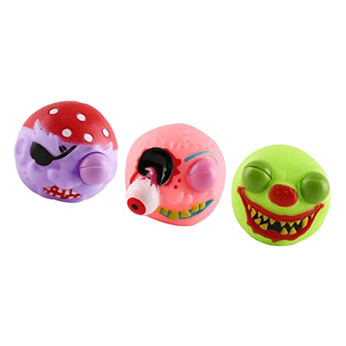 MOLUCKFU Interessante Eigelbdruckkugel 3st Kneifen Entlüftungsquetschspielzeug Fidge-spielzeuge Handentspannendes Lustige Dekompressionsspielzeuge Entlüften Weiches Gummi Stresswürfel von MOLUCKFU